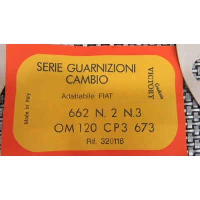 320116 SERIE GUARNIZIONI CAMBIO PER FIAT OM 662 N.2 - N.3 - 673-0