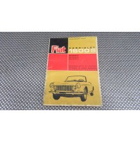 603.10.019 CATALOGO PARTI DI RICAMBIO CARROZZERIA PER FIAT CABRIOLET 1600 S 1...