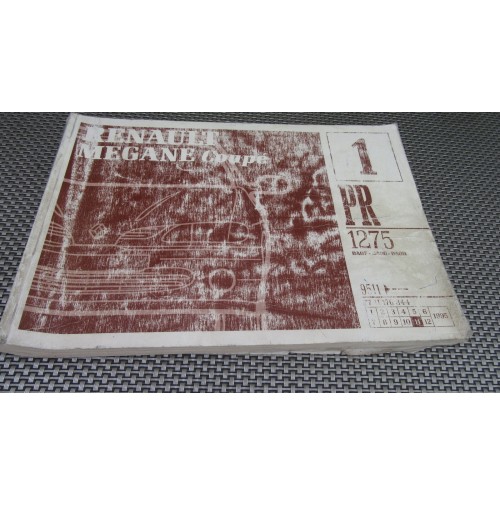 7711176344 PR 1275 - 1 CATALOGO RICAMBI PER RENAULT MEGANE COUPE' DEL 11 / 1995