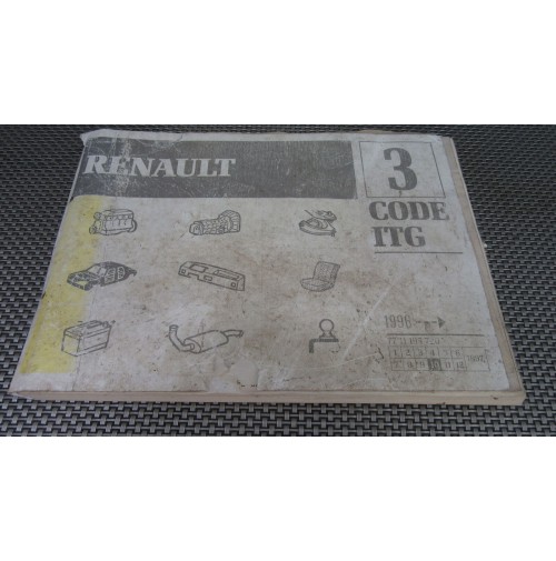 7711195720 CATALOGO RENAULT CODE ITG 3 DAL 1996 AL 10/ 1997 VARI MODELLI
