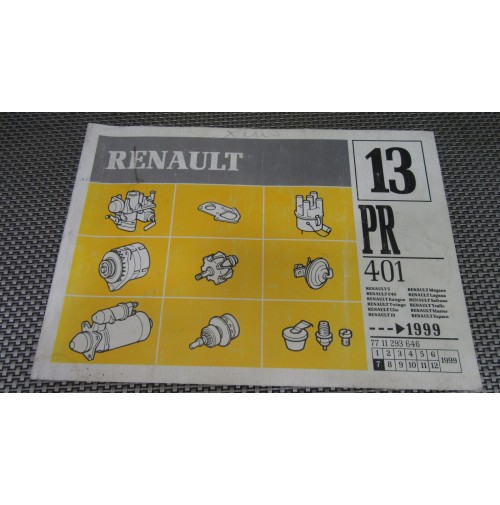 7711293646 CATALOGO RENAULT PR 401 - 13 DEL 7 / 1999 PER R5 - F40 - TWINGO - ...