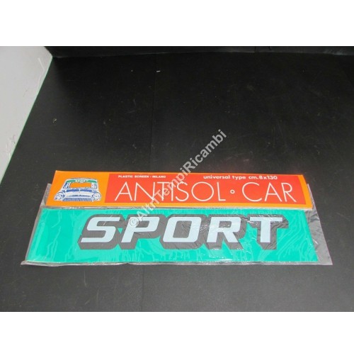 ADESIVO FASCIA PARASOLE SCRITTA SPORT APPLICAZIONI VARIE AUTO D'EPOCA