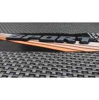 ADESIVO LOGO STEMMA EMBLEMA SPORT PER FIAT MM 135 X 15 CIRCA