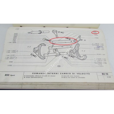 ASTA COMANDO INTERNO CAMBIO RETROMARCIA FIAT 850 BN - SPECIAL - SPORT 4093106-1