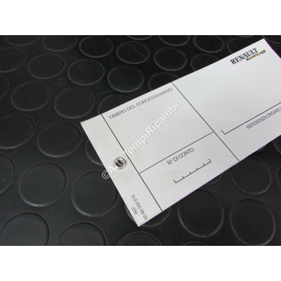 CARTELLINO CON OCCHIELLO RENAULT 0060000012-1