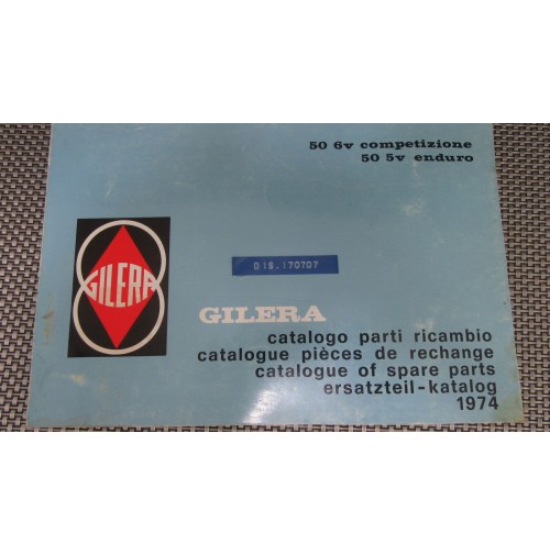 CATALOGO PARTI DI RICAMBIO PER GILERA 50 6V COMPETIZIONE - 5V ENDURO EDIZIONE...