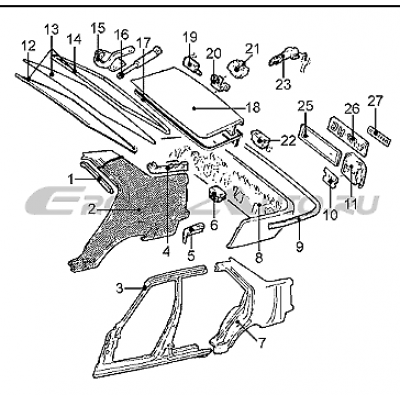 COFANO POSTERIORE RENAULT R19 CHAMADE 7751466149-0