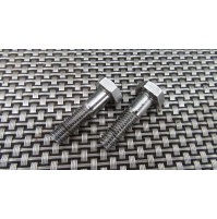 COPPIA BULLONI IN ACCIAIO CROMATO MM 8X38 APPLICAZIONI VARIE PER FIAT ALFA RO...