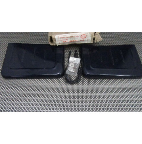 COPPIA CONVOGLIATORE ARIA COFANO MOTORE PER FIAT 500 D - F - L - R BLU