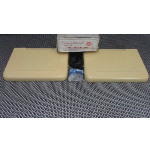 COPPIA CONVOGLIATORE ARIA COFANO MOTORE PER FIAT 500 D - F - L - R GIALLO TAHITI