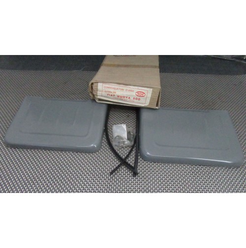 COPPIA CONVOGLIATORE ARIA COFANO MOTORE PER FIAT 500 D - F - L - R GRIGIO