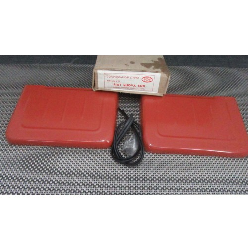 COPPIA CONVOGLIATORE ARIA COFANO MOTORE PER FIAT 500 D - F - L - R ROSSO CORALLO