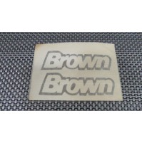 COPPIA DECALCOMANIA ADESIVI BROWN ADATTABILIPER FIAT 126
