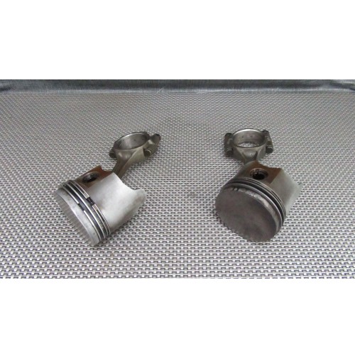 COPPIA DI PISTONI USATI COMPLETI DI FASCE E BIELLE PER FIAT 126 PERSONAL 650 ...