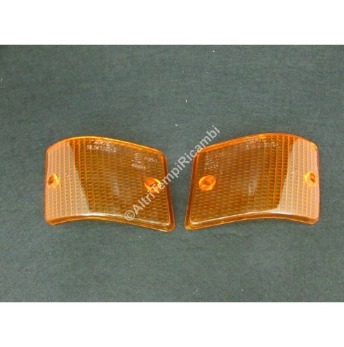 COPPIA LENTI FANALINI ANTERIORI ARANCIO FIAT 127 D 1° SERIE - 147 RUSTICA