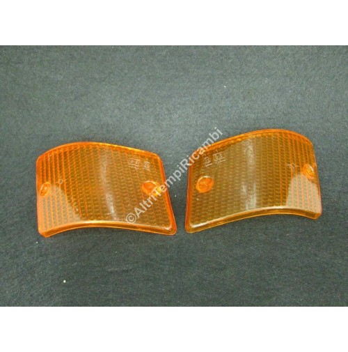 COPPIA LENTI FANALINI ANTERIORI ARANCIO FIAT 127 D 1° SERIE - 147 RUSTICA