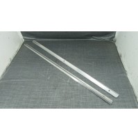 COPPIA MODANATURE BATTITACCO BLOCCA TAPPETI IN ALLUMINIO ADATTABILI AUTO D'EP...