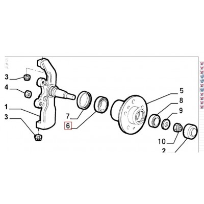 CUSCINETTO FUSELLO ANTERIORE ALFA ROMEO RZ - SZ - 75 60523334-0