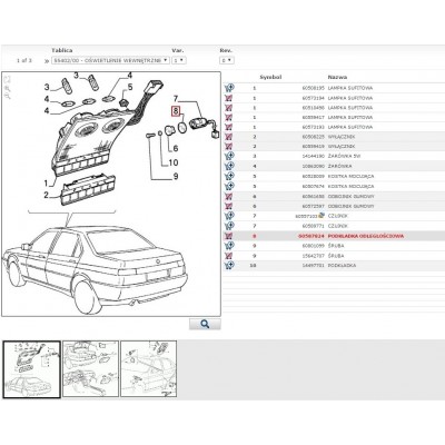 DISTANZIALE ALFA ROMEO 164 60587824-1