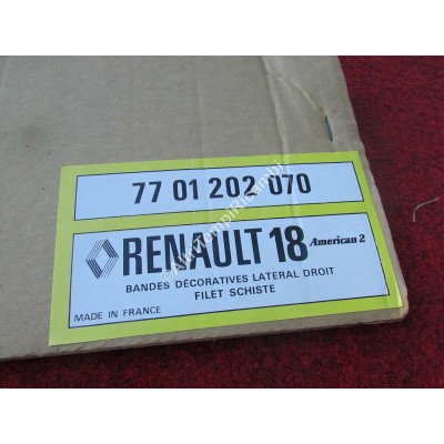 KIT BANDE ADESIVI STRISCE DECALCOMANIA DECORATIVE RENAULT R18 AMERICAN 2 7701202-9