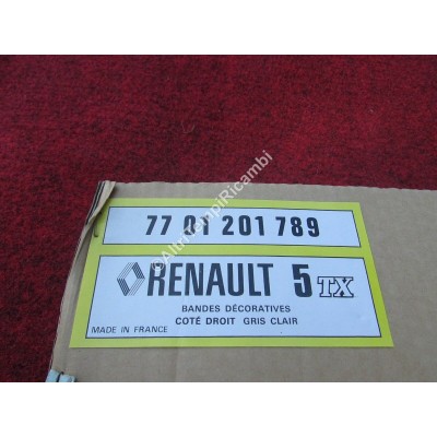 KIT BANDE ADESIVI STRISCE DECALCOMANIA DECORATIVE RENAULT R5 TX 7701201789-8