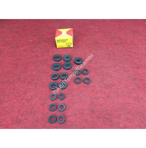 KIT COMPLETO GUARNIZIONI FRENI RUOTE ANT - POST - E POMPA FRENO FIAT 850 9430