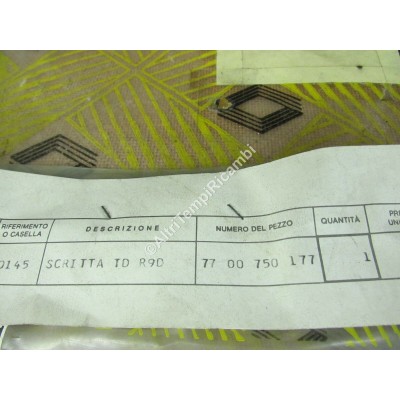 LOGO STEMMA EMBLEMA RENAULT 9 TD RENAULT R9 7700750177-4
