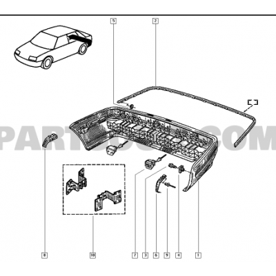 PARAURTI POSTERIORE RENAULT R19 7701366593 REAR BUMBER HINTERER STOSSFÄNGER PARA-6
