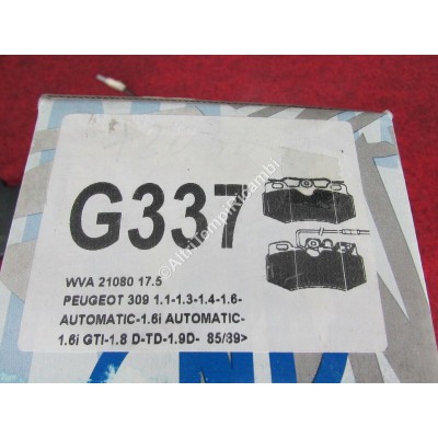 PASTIGLIE FRENO ANTERIORI PEUGEOT 309 WVA 21080 FRONT BRAKE PADS BREMSBELÄGE -6