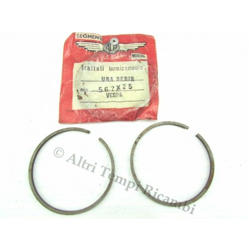 SERIE FASCE ELASTICHE PISTONE VESPA  ALESAGGIO 56.7 X 2.5