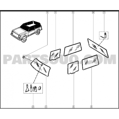 VETRO RENAULT JEEP CHEROKEE 8955000580-0